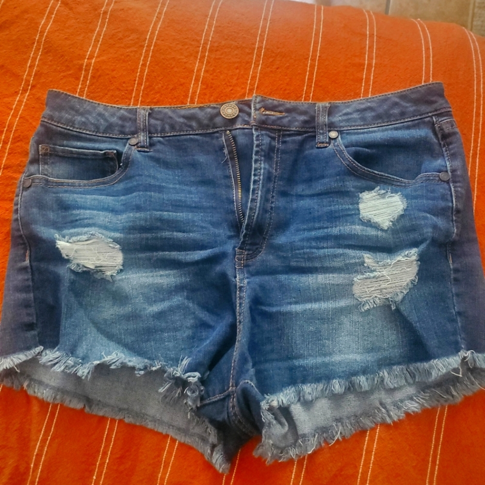 Ripped Jean Shorts